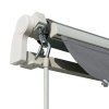 Outsunny 4x2.5m Retractable Manual Awning Window Door Sun Shade Canopy with Fittings and Crank Handle