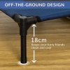 PawHut Raised Dog Bed Cat Elevated Lifted Puppy Pet Elevated Cot Portable Camping Basket - Blue (Large)