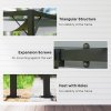 Outsunny 3 x 3(m) Outdoor Lean To Pergola Retractable Canopy Wall Mounted Gazebo Patio Shelter Sun Shade, Grey