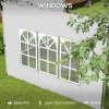 Outsunny Gazebo Side Panels with Window for 3x3(m) or 3x4m Pop Up Gazebo, 2 Pack Sides Replacement, White