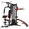 SPORTNOW Multi Gym Workout Station All-in-One Home Gym Equipment with 65kg Weight Stack, Sit Up Bench, Push Up Stand, Dip Station, for Home Gym Full Body Strength Training