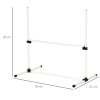 PawHut Dog Agility Equipment Training Height Adjustable Jumps Hurdle 4 Pieces with Carrying Bag for Outdoor, White