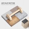 SPORTNOW Push up Handles, Wooden Parallettes Bars with Non-Slip Base, Calisthenics Equipment for Home, Gym, Fitness, Exercise