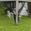 Outsunny 3 x 3(m) Pop Up Gazebo, Double-roof Garden Tent with Netting and Carry Bag, Party Event Shelter for Outdoor Patio, Dark Grey