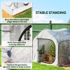 Outsunny Mini Pop Up Greenhouse with Reinforced PE Cover, Foldable Small Greenhouse with Zipper Door for Indoor Outdoor, 150 x 148 x 148 cm, White