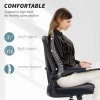 Vinsetto Ergonomic Mesh Office Chair with 90° Flip-up Armrests and Lumbar Support, Height Adjustable Computer Chair with Swivel Wheels, Black