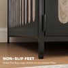 PawHut Dog Crate Furniture, Dog Cage Side End Table Indoor with Anti-Chew Resistant Mesh, Anti-Escape Door, for Extra Large Dogs, 118 x 80 x 92 cm, Walnut Brown