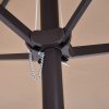 Outsunny 4.6m Large Garden Parasol Double-Sided Sun Umbrella Patio Market Canopy Shade Outdoor Tan - NO BASE