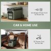 Outsunny 33L Camping Fridge Freezer Dual Zone, Portable Car Fridge 12V/24V DC & 100-240V AC, Electric Cool Box -20°C-20°C with Wheels and LED Light, for Travel, RV, Road Trip, Picnic [Energy Class E]