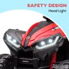 HOMCOM 12V Electric Quad Bike for Kids Ride On Car All Terrain Vehicle Toy, with Forward Reverse Functions, LED Headlights, Music, for Ages 3-5 Years - Red
