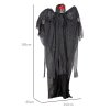 HOMCOM 195cm Winged Grim Reaper Outdoor Halloween Decoration, Halloween Animatronic with Sound Activated, Light Up Eyes, Sound Effects, Animated Prop for Haunted House