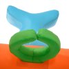 Outsunny 5 in 1 Kids Bouncy Castle Narwhals Style Inflatable House with Slide Trampoline Pool Water Gun Climbing Wall with Inflator Carrybag, 4.2 x 3.7 x 2.3m