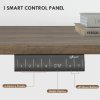 Vinsetto Electric Standing Desk, 140 x 70cm Height Adjustable Sit Stand Desk with 4 Memory Smart Panel, Stand Up Desk for Home Office, Black and Teak