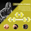HOMCOM 20KGS 2-In-1 Dumbbell & Barbell Adjustable Set Strength Muscle Exercise Fitness Plate Bar Clamp Rod Home Gym Sports Area, Yellow