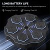 SPORTNOW Music Boxing Machine, Smart Bluetooth Boxing Machine Wall Mounted with 9 Speeds & Modes, LED Lights, Punching Pad for Adults, Black