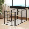 PawHut Dog Pen, 6 Panel Puppy Pen, Steel Dog Playpen, for Small Breeds, 60cm Tall, Black