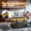 PawHut Dog Pen, Pet Playpen, Portable Foldable Dog Cat Playpen Soft Pet Cage with Storage Bag for Puppies, Rabbits, Kittens, Guinea Pigs, 84 x 64 x 53cm - Yellow