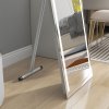 HOMCOM Full Length Mirror with LED Lights, 150x40cm Floor Mirror, Free Standing, Wall Mounted or Leaning, Full Size Body Mirror with Dimmable and 3 Colour Lighting for Bedroom, 23W, White