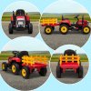 HOMCOM Electric Ride on Tractor 12V Kids Electric Car with Detachable Trailer Remote Control, Music, Horn, Lights, Start-Up Sound, for Ages 3-6 Years - Red