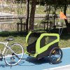 PawHut Dog Bike Trailer, 2 in 1 Dog Stroller for Large Dogs with Hitch, Quick-release 20