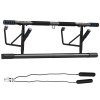 SPORTNOW Doorway Pull-Up Bar, No-Drilling Chin-Up Bar, Push-Up Stand with Resistance Bands, Padded Handles for Home Gym Exercise, Blue