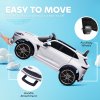 AIYAPLAY Aston Martin DBX Licensed 12V Kids Ride on Car, Kids Electric Car with Remote Control, 4 Suspension Wheels, LED Lights, Music, Horn, Slow Start, for Ages 3-6 Years, White
