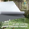 PawHut Walk-in Chicken Run, Galvanised Chicken Coop with Water-Resistant and UV-Resistant Cover, Feeding Door, Hanging Feeder, Perch, Hen Poultry House, for 6-8 Chickens, Ducks, Rabbits, Geese