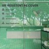 Outsunny 6 x 3 x 2m Polytunnel Greenhouse with 3 Roll-up Doors and Mesh Windows, Walk-in Garden Tunnel Warm House Tent with UV-resistant PE Cover and Galvanised Steel Frame, Green