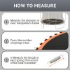 SPORTNOW Trampoline Replacement Mat with Eight Rows of Stitching, Spring Pull Tool, 54 V-Hooks, for 10ft Trampoline, Using 14cm Springs, Trampoline Jumping Mat, Orange