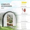 Outsunny 3 x 2(m) Walk-in Polytunnel Greenhouse with Upgraded Structure, Zipped Roll Up Mesh Door, 6 Mesh Windows, Tunnel Warm House Tent with PE Cover, 6 Plant Labels and Gloves, White