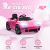 AIYAPLAY Licensed RUF CTR 2017 Electric Car for Kids, Ride On Car 12V Battery Powered Kids Electric Vehicle with Remote Control, Soft Start, MP3 Player, LED Lights, Horn, Pink