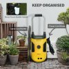 Outsunny 1800W High Pressure Washer, 150 Bar Pressure, 420 L/h Flow, Portable Power Washer Jet Wash Cleaner with Adjustable Nozzle, 6M Hose, Steel Handle for Home Patio Car Driveway, Yellow