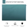 Outsunny 3 Meters Gazebo Replaceable Exchangeable Side Panel Wall Panels Walls With Window, Dark Green