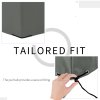 Outsunny 600D Oxford Outdoor Garden Furniture Sofa Set Cover, Waterproof Anti-UV Rattan Sun Lounger Protection Protector Cover, 275L x 205W x 90Hcm, Grey
