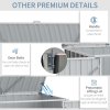 Outsunny 5ft x 3ft 2-Bin Garden Storage Shed, Double Rubbish Metal Storage Shed, Hideaway Dustbin with Locking Doors and Openable Lid, Grey