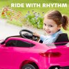 AIYAPLAY Mercedes-Benz GLC Coupe Licensed Kids Ride on Car, 12V Battery Powered Kids Electric Car with Remote Control, Soft Start, LED Light, Music, MP3, 3 Speed, for 3-6 Years, Pink