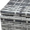 Outsunny 4 Seater Rattan Corner Sofa Set, Wicker Rattan Garden Furniture Set with Loveseats, Tables, Cushions for Outdoor, Patio, Grey