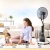 HOMCOM Pedestal Fan with Water Mist Spray, Spray Misting Fan with 75° Oscillation, Remote Control, Tilt Head, 3 Speeds, 3 Modes, 3 Mist, 3L Water Tank, Wheels, for Home, 125 cm