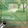 Outsunny 3 x 2(m) Polytunnel Greenhouse with Sprinkler Irrigation System, Walk-in Green House for Garden with Wide Roll-up Door, 6 Mesh Windows, Galvanised Steel Frame, Green