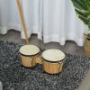 HOMCOM Wooden Bongo Drum Set ??7.75