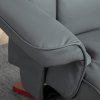 HOMCOM Recliner Chair with Footstool, PU Leather Upholstered Armchair with Adjustable Backrest, Leisure Lounge Chair for Living Room, Bedroom, Grey