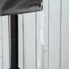 Outsunny Parasol Cover, Patio Cantilever Cover, Banana Umbrella Protector with Rod, Zipper for 2-4 m Parasol for Outdoor Garden, Patio, Dark Grey