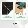 Outsunny 9 Pcs Wooden Interlocking Decking Tiles, 30 x 30 cm Anti-slip Outdoor Flooring Tiles, 0.81m² per Pack, All Weather Use for Patio, Balcony, Terrace, Hot Tub, Yellow