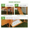 PawHut Chicken Coop with Run Outdoor, Wooden Hen House, Poultry Coop with Nesting Box, Slide-out Tray, Ramp, Perches, Asphalt Roof, 179 x 67 x 115cm