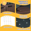 Outsunny Sand Pit Children's Plastic Sandpit w/ Water-Resistant Oxford Cover Bottom Fabric Liner kid Playset for 3-12 years old, Garden, Outdoor - (Brown)