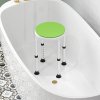 HOMCOM 360 Swivel Seat Bath Shower Stool, Adjustable Height Shower Chair with Aluminium Frame Non-Slip Feet Chair Safe Support Home Assistance