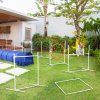 PawHut Dog Agility Equipment Set 6 PCs with 3(m) Tunnel, Canine Whistle, Pause Box, Dog Jumps, Weave Poles