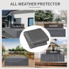 Outsunny 600D Oxford Outdoor Garden Furniture Sofa Set Cover, Waterproof Anti-UV Rattan Sun Lounger Protection Protector Cover, 225L x 210W x 70Hcm, Grey