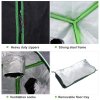 Outsunny Grow Tent Reflective Mylar Hydroponic with Adjustable Vents and Floor Tray for Indoor Plant Growing, 120 x 60 x 150 cm (47