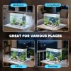 PawHut 27L Fish Tank, Glass Aquarium with Filter System, LED Light, Water Pump, Fish Tank Starter Kits for Betta, Goldfish, Shrimps, White